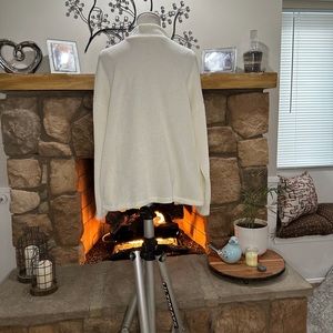 Madewell mock turtleneck button back off-white